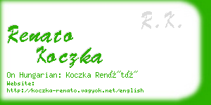 renato koczka business card